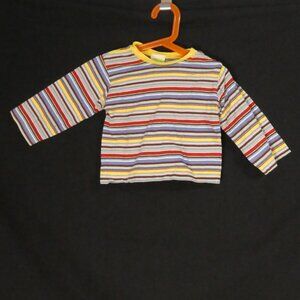 SESAME BEGINNINGS | 18 months | Colorful Striped Long Sleeve Cotton Shirt | GUC